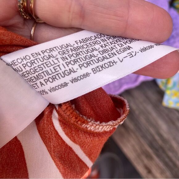 massimo dutti satin Patterned midi Skirt size 2 - Picture 9 of 11